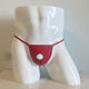 Men's sexy thong with JJ leakage in the middle, personalized single thong for gay men, red 100-170Jin Jin equals 0.5kg, can be worn under the