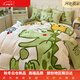 Hengyuan Category A maternal and infant thickened anti-static coral velvet four-piece set cute children's quilt cover and fitted sheet set for boys and girls 4 Guaiguailong 1.5m fitted sheet set four-piece set