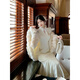 Jane Deiune White Feather Exquisite 2025 Autumn and Winter New Style New Chinese Dress Temperament National Style Fishtail Cheongsam Single-piece Cheongsam Dress M