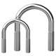 Tianzhuo Hardware 304/316/201 stainless steel U-shaped screw U-shaped clamp bolt fixed pipe clamp hoop MM6M8M10M12-M24 304 female flat spring set M6-M20