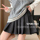 XINBUCKS High Quality Autumn and Winter Pocket Woolen Pleated Skirt Women's Short Skirt Versatile Student Thickened High Waist Slim Skirt Black (Autumn and Winter Woolen) M (Waist 70cm recommended 95-105Jin Jin equals 0.5kg)