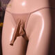 Men's triangle gun egg separation alternative thong underwear sexy pure desire men's fun underwear thong underwear for men white one-line thong underwear for women