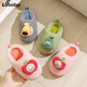 Pig Daddy Children's Slippers Autumn and Winter Boys Home Indoor Warm Anti-Slip Girls Baby Soft Bottom Children's Cotton Slippers Gray 20
