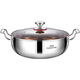 Fat Donglai purchasing agent recommended by Yangma Extra thick 316 stainless steel hot pot induction cooker gas stove special steaming and stewing thickened 316 stainless steel hot pot 32cm