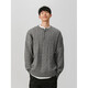 Xianshengyi Gray Thick Thread Henry Collar Sweater Men's Autumn and Winter New Lazy Twist Knitted Sweater American Men's Bottoming Gray M