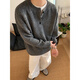 XUANSENTU neverneed American retro Henry collar sweater for men in winter, lazy style bottoming sweater with trendy floral gray upgraded version 95% of users choose L
