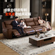 CHEERS first class aristocratic leather sofa in antique style electric function full green leather living room sofa 30561A brown 3.52m