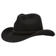 Lee dprre autumn and winter new large brim wool hat men's travel western cowboy knight hat retro European and American style bay brim jazz hat dark camel M (56-58cm)
