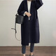 TonLion 2024 autumn and winter minimalist literary atmosphere medium long cardigan sweater jacket for women