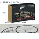 Aole alloy steam engine smoking retro track simulation electric train model set boys and children toys alloy steam smoking train set 22923 with charging set