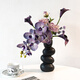 Love has packed sugar New Year's Day gift purple Phalaenopsis stone ceramic art vase set light luxury simulated fake flower living room ornaments