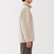 MUJI Men's Long Wool Fleece Jacket Men's Coat 25th Autumn and Winter New Arrival Polar Fleece Men's AB1PBA5A Light Yellow L (175/100A)