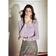 CHICHY Gentle and chic purple asymmetrical design shirt Qianjin style long-sleeved top CC1E019251 Purple 165/92A