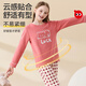 
Hongdou children's pajamas girls in spring and autumn 100% cotton suppression bacteria medium-sized children round neck long sleeve trousers home clothes two-piece set