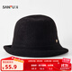 SANFU Soft Texture Bucket Hat Retro Elegant Fashion Clothing Accessories Accessories Hat 848751 Black One Size