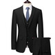 SEVEN 7Qi Brand 2025 Autumn and Winter New Men's Slim Suit Suit Business Casual Gray Three-piece Suit M 170