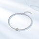 Trendy Acer PT950 platinum bracelet for women with sparkling poppy beads birthday gift pricing, Platinum Ya waist, about 4.55g