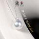 Demi 18K gold South Sea Australian white pearl necklace 11-12mm perfect round high quality seawater pearl pendant birthday gift