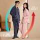 Qiulu anti-static super soft flannel pajamas for women 2025 autumn and winter couple men's coral velvet home wear set retro pink (female) M