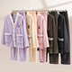 Fenton Couple Pajamas Autumn and Winter Men and Women Coral Fleece Antistatic Flannel Warm and Velvet Home Clothing Set Taro Purple (Female) L Recommendation: Female 110-124 Jin Jin equals 0.5 kg, Male 126-146 Jin Jin equals 0.5 kg