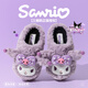 Daddy Pig Children's Cotton Slippers Girls' Home Indoor Warm Anti-Slip Soft Sole Sanrio Cartoon Big Children's Furry Slippers Purple 25