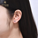 Cuihua pt950 platinum hollow five-flower earrings, fashionable women's earrings, gift for girlfriend and wife's anniversary birthday, about 1.3g
