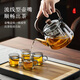 Xinshangming (xinshangming) teapot glass health pot electric ceramic stove kettle high temperature resistant open flame tea set tea set lifting kettle transparent teapot 1000ml