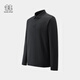 KOLON SPORT/Kolon outdoor casual clothing men's textured brushed business POLO inner long-sleeved T-shirt LHPT5WT867-BK black L 175/96A
