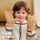 Betis children's gloves winter thickened velvet warm boys and girls half velvet gloves anti-freeze mittens