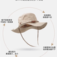Children's sun protection hiking hat sunshade boys and girls large brim outdoor anti-UV denim fisherman sun hat black