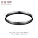 Lukfook Jewelry Platinum 950 Tire Bracelet Electric Black Craft Oval Royal Platinum Bracelet Couple Style Single Piece Price L04P0028DS 60mm-22.80g (including labor cost 2531 yuan) Electric Black Bracelet