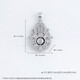 Lao Fengxiang platinum hollow Ri Jin Dou gold four beauties of life pendant platinum jewelry white gold about 5g