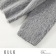 ELLE sheep wool mohair retro jacquard sweater for women 2025 winter new loose lazy sweater medium gray L