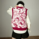 Chuyu Mengzhu Daji co-branded New Year's knitted vest for women 2025 Winter Art Year of the Horse Totem Top New Year Red M