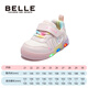 Belle Children's Shoes 2025 Autumn New Girls' Flashing Shoes Baby Casual Sneakers Girls' Sports Shoes Pink 28