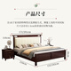 Laishida Chinese style ebony solid wood bed master bedroom 1.8m double high-end light luxury wedding bed YF9904 1.8 bed