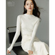 Late White New Product 2025 Autumn Fashion Sweater Versatile Solid Color Casual Commuting Sweater Women's Off-White XL