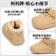 YEEHOO FASHION British baby winter plus velvet snow boots 12 years old non-slip toddler shoes apricot 22