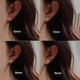 5A grade natural freshwater real pearl earrings for women S999 sterling silver steamed bun flat round 2025 new ear piercing earrings white + 999 pure silver 8mm one pair one pair