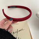 Korean temperament red sweet and thin hair hoop for women retro versatile outing hair press headband spring and autumn ins hairpin hair accessories burgundy 1 pack