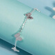 Lossot Fashionable Butterfly Platinum Bracelet Women's PT950 Platinum Butterfly Bracelet Girlfriend Wife Birthday Gift