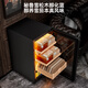 CIGARLOONG 36C cigar cabinet, fashionable curved constant temperature and humidity compressor air-cooled cabinet, cedar wood shelf, nourishing household, small mini energy-saving cigar cabinet, constant humidity cigar cultivation cabinet, 36C elegant black box, naked maintenance model, compressor refrigeration + cedar wood cigar basket