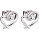 CHINA GOLD platinum love earrings as a gift for your girlfriend, about 0.95g
