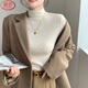 Langsha half turtleneck bottoming shirt for women 2025 winter new warm brushed long-sleeved T-shirt slim fit versatile top