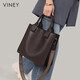 Viney bag women's leather bag large capacity bucket bag light luxury portable crossbody birthday gift high-end gift for girlfriend and wife