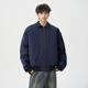 MMOPTOP American flight jacket autumn and winter men's fashion versatile loose casual jacket MJK10 navy blue L