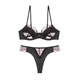 Victoria's style sexy secret sexy lace underwear for women push up big breasts to show small push up small breasts thin bra set gift black suit L (36/80AB/75C) It is recommended to take one size larger