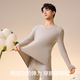 MiiOW Men's Thermal Underwear Pure Cotton Autumn Clothes Autumn Pants Round Neck Brushed Maternal and Infant Grade First-Class Lycra Baby Cotton Suit