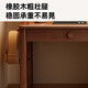 Lin Yisheng solid wood small apartment desk and bookshelf integrated simple children's writing desk bedside computer table for bedroom home walnut color single table with bookshelf length 80*width 60*height 130cm