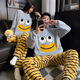 Gongdie Dachshund Couple Pajamas Autumn and Winter Coral Velvet Thickened Plus Velvet Men and Women Cute Cartoon Home Clothing Set H9991 2XL Women's Size Recommended Weight 140-160Jin Jin is equal to 0.5 kg